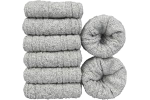 YSense Beau 6 par męskich skarpet z wełny merynosów, zimowe, termiczne, miękkie, klasyczne, grube, biznesowe, grube, oddychające, premium skarpety turystyczne, odprowadzające pot, lekkie, wełniane,