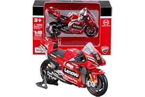Maisto - Ducati Lenovo Team 2023 Bagnaia #1 - Maqueta Realista de Moto a Escala 1:18, Licencia Oficial Ducati, Edad Recomendada 3+ años