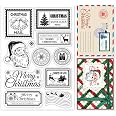 GLOBLELAND Timbri Trasparenti In Silicone Con Fata Di Natale E Albero, Per Scrapbooking