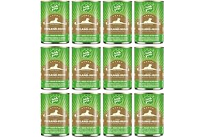 Irish Pure Premium Senior Comida húmeda para perros, 12 x 390 g, pollo en campo libre, vitaminas, sin cereales, sensible, con superalimento algas Kelp, comida húmeda para todas las razas