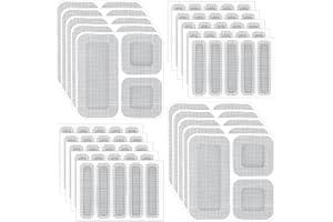 AiQInu 80 Pezzi Nastro Ripara Zanzariere, Ripara Zanzariera in Fibra di Vetro - Kit Riparazione Zanzariere - Ripara Rapidamente Strappi per Finestre e Porte