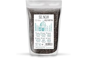 WALLY GOURMET Gros Sel Noir de l'Himalaya,100% Naturel, Sel Kala Namak, Sans Sdditifs, Sans Raffinage. | Goût d'œuf | Teneur Plus élevée En Oligo-éléments. Pour Assaisonner Et Assaisonner Origine: Pakistan