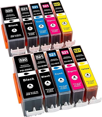 10X Cartucce Per Canon MP640R IP4700 MP620 IP3600 MP630 IP4600 MP560