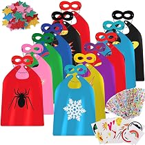 HTGWCG 12 Masques Cosplay Pour Enfants - Lot De 12 Masques Anniversaire Avec Cordes Élastiques - Thème Fête Et Déguisement