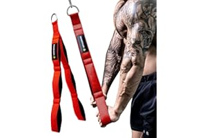 M MANUEKLEAR MANUEKLEAR Trizepsseil Kabelbefestigung mit größerem Bewegungsbereich, Trizeps-Pull-Down-Seil für Push-Downs, Crunches, Facepulls für professionelles Fitnessstudio