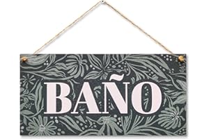 CARISPIBET Baño Cartel Decorativo para el hogar Placas de decoración Adornos Colgantes para Bar, Restaurante 15 x 30 cm