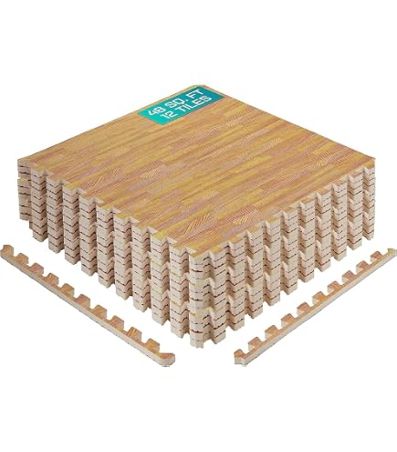 Fitem Dalles en Mousse EVA Environnemental – Tapis de Sport Puzzle - Protection Sol - Garage - Tatami - Piscine - Fitness - Musculation – Gym – Isolation – 63 x 63 x 1 cm - Bleu-24pc