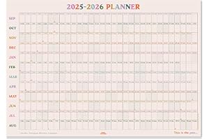 Good Tuesday - 2025-2026 Academic Wall Planner - This is the Year, Landscape - With Week Numbers & Moon Phases - Non-Toxic Vegetable Ink, 100% Recycled Matte Paper, UK Made