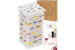 REFLYING Pressa per Fiori a Microonde, kit per Essiccare Rapidamente i Fiori, Fiore di Piante Pressato Veloce, 6 Strati di Foglia di Fiore Pianta Pressa