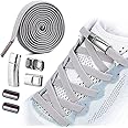 ECVV Elastic No tie Shoelaces with Magnetic Lock Adjustable Flat Shoelaces for Sneakers Lazy Lock Elastic Tieless Sports Shoes Strings Fits All Shoes