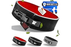 ‎EVERLEVEN 𝗘𝗩𝗘𝗥𝗟𝗘𝗩𝗘𝗡® PREMIUM Echtleder Gewichthebergürtel, Gewichthebergürtel für Herren und Damen, Weightlifting Belt, Fitness Gym Gürtel Bodybuilding Kraftsport Lifting Belt - Jetzt Farbe wählen
