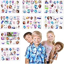 Frozen Temporäre Tattoos Für Kinder - 5 Blätter Mit Eisprinzessin Motiven