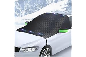 KWJEIULSOQ Magnetisch Frontscheibenabdeckung Winter,Windschutzscheibenabdeckung,148 x 114 cm Autoabdeckung Winter,Universalgröße Für Suv Pkw Winddichte, Frostsichere Schutzfolie, Schnee, Eis, Uv, Staubdicht