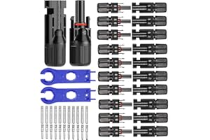 HUBATTERIK 11Paar Solarstecker Solar Stecker Set Solarpanel PV Stecker Wasserdicht Kabelstecker, Solar Verbinder, Photovoltaik Steckverbinder für 2.5/4/6 mm² Solarpanel PV Kabel