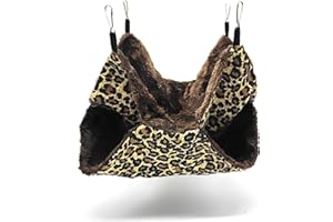 RatsLive® Hamaca para roedores, para ratas, hámsters, chinchillas y ardillas, 35 x 35 cm (leopardo)