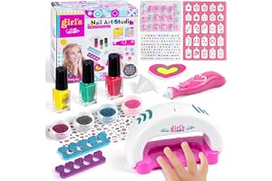Aomig Barn Nagellack Kit, Gift för Tjejer med Nageltork Elektrostatisk Penna, Pamper Set för Födelsedagspresent eller Julfest