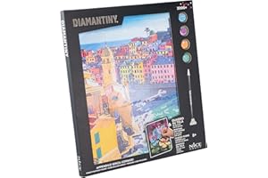 DIAMANTINY Level Up - QUADRO - Creative Art, Diamond Painting Kit, crea il mosaico Cinque Terre