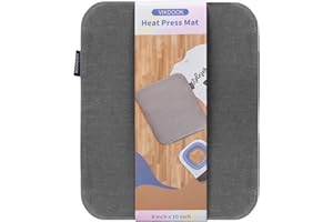 VIKDOOK Heat Press Mat Easy Press Mat Kompatibel mit Cricut Easypress 2 8"X10" 12"X12" Matte für T-Shirt HTV Vinyl Craft Bügeltransferprojekte