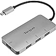 Targus USB-C Universal Hub, Converts one USB-C Port in to 4 USB-A Ports, Portable - Silver (ACH226EU)