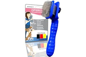 ‎DEZENDO DEZENDO® Self-Cleaning Slicker Brush for Dogs and Cats with Medium and Long Hair Safe Grooming with Our Cat Brush & Dog Brush Remove Cat Hair with the Fur Brush
