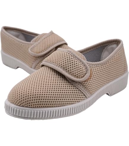 AEHO Scarpe per Anziani Donna Scarpe Comode per Camminare Seamless Scarpe da Ginnastica Donna Scarpe da Ginnastica in Pelle Impermeabile Comode E Casual,Nero,38/240mm