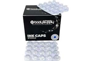 ‎TATTOO [INKGRAFIX] PIERCING INKgrafiX® professional body supply - INK Cups Steril - 25 Stück (5 Riegel) - Farbkappen - IG57518 - EO Gas Indikator trennbar Kappen Farbe Farben