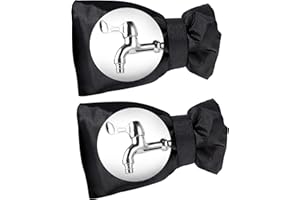 QIMEI-SHOP Outdoor Wasserhahn Abdeckung Frostschutz Thermoschutz für Gartenwasserhahn Winterschutz Verdickt Winterfest Abdeckhaube 2 Stücke