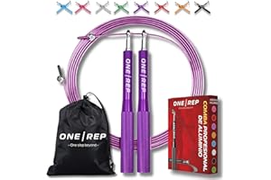 ONE REP Comba Crossfit Profesional de Aluminio - Speed Jumping Rope - Jump Combas Fitness con Rodamientos y Mango Antideslizante, Jump Rope, Cuerda Saltar, Jumping Boxeo. Para Mujer, Hombre