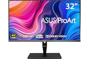 ASUS ProArt PA32UCX-PK 81,28 cm (32"), profesjonalny monitor (4K, HDR, IPS Mini LED, 10 bit, Dolby Vision, 100% sRGB, Thunderbolt 3, HDMI, DisplayPort)