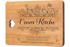 Apjielop Oma Geschenk, Oma Muttertagsgeschenk für Oma -Bambus Schneidebrett Geschenk für Oma, Geschenk Oma Geburtstag, Oma Geschenke zum Geburtstag, Oma Geburtstagsgeschenk Leichtgewicht 21.5 * 28CM