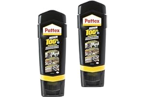 Pattex Repair 100 Prozent Alleskleber, hitzebeständiger Kleber für den Innen- und Außenbereich, 2x 100 g Klebstoff zur Reparatur für verschiedene Materialien