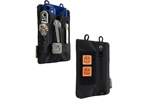 VIPERADE VE1-P EDC Pocket Organizer Men, EDC Pouch Organizer Tool Pouch with 5 Tool Storage for Flashlight, Pocket Knife, Tactical Pen, Mini Gear