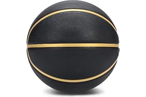 PECOGO Official Rubber Basketball 27.5"/29.5" Outdoor Indoor Mens Basketball Ball Size 5/7 for Kids Youth Teen Boys and Girls Gift Ideas(Without pump)