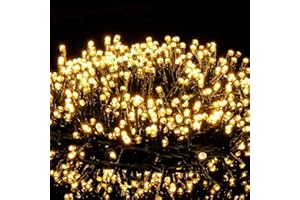‎AVOALRE Avoalre 25M 1000er LEDs Lichterkette Außen Weihnachtsbeleuchtung mit EU Stecker 8 Modi Wasserdicht Cluster Lichterkette Outdoor für Weihnachten Garten Party Geburtstag Hochzeit, Warmweiß