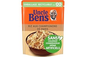 UNCLE BEN'S Rice with Mushrooms - Express 2 min in the microwave or stove - 250 g - Pack of 12 units