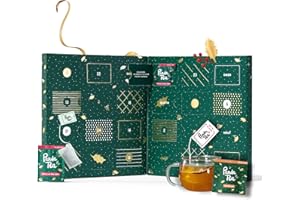 Panda tea – Calendario de Adviento 2024 Tés e Infusiones para Navidad – Caja de regalo de té e infusiones – Surtido de 24 bolsitas de muselinas – Ideas de regalo para mujer y hombre