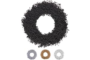 PHILARO Flachskranz Ø 40cm Schwarz - kein Plastik I Trockenblumen Premium Qualität aus Europa - Trockenblumenkranz - Türkranz - Tischkranz - Wandkranz - Flachskranz