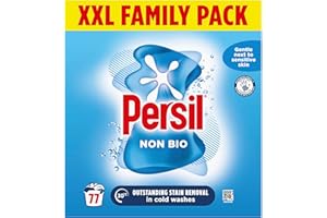 Persil Non Bio Washing Powder XXL Family Pack gentle next to sensitive skin for outstanding stain removal in cold washes 77 washes (3.85 kg)