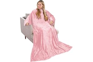 ‎CATALONIA CLASSY Catalonia Classy Decke mit ärmeln Geschenk für Erwachsene Frauen Herren, Extra Warme Leichte Tragbare Decke, Fleece Mikroplüsch kuscheldecke, Weiche Flauschig TV Decke, Weihnachts Geschenk