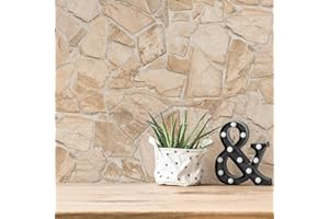 Tapeta kamienna beżowa brązowa A.S. Création Bricks & Stones 389329 tapeta flizelinowa tapeta z kamienia naturalnego 10,05 m x 0,53 m Made in Germany