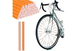 Abeillo 36Pcs Reflective Spoke Covers for Bicycle, 360° Visibility 2.9Inch Bike Spoke Reflectors for Night Riding, Bike Wheel Reflector Tube Reflective Spokes Skins Wheel Decoration Reflectors