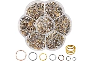 TOAOB THE ONE AND ONLY BABY TOAOB 1000 Pezzi Anelli Aperti di Salto in Metallo Anellini 7 Colori 3mm a 10mm per Bigiotteria Gioielli Fai Da Te Braccialetti Ciondoli Collane Orecchini