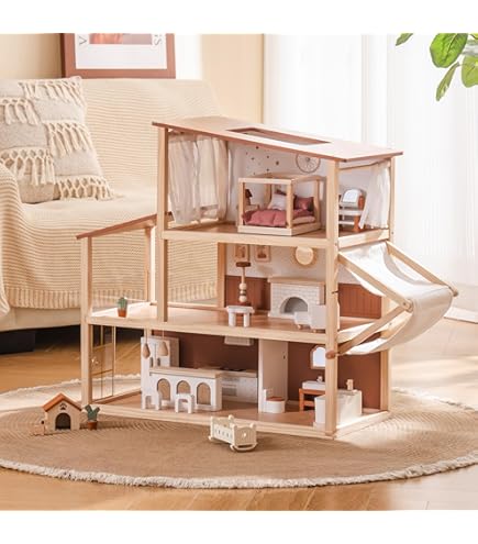 Dollhouse Dolls Sustainable Wood Toy, Hape Doll Family Mansion