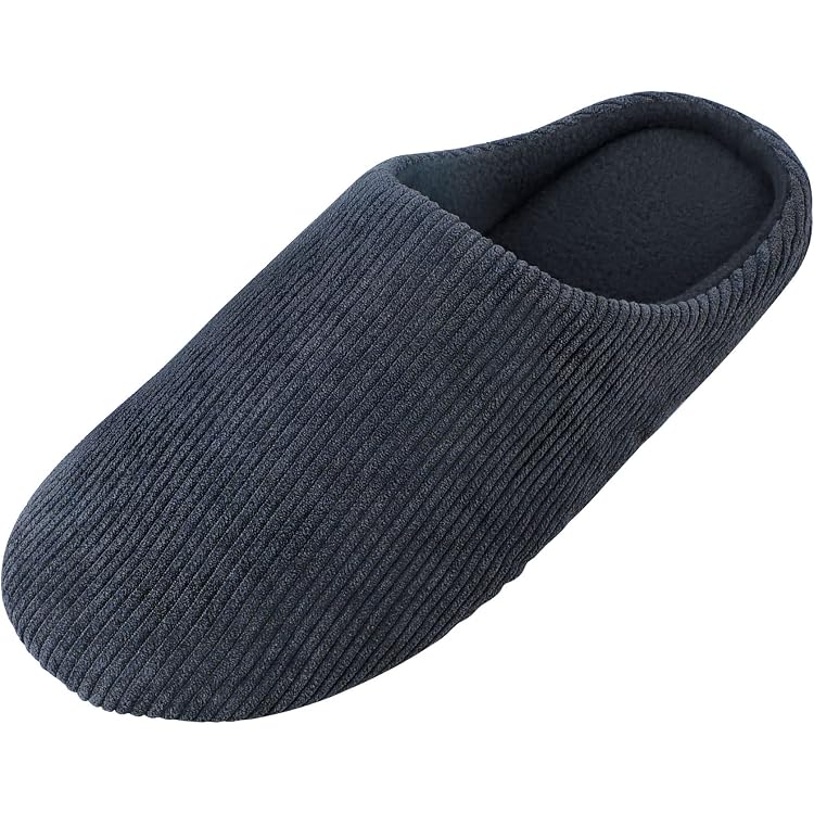 Chaussons Maison Hiver Homme/Femme - Mousse Mémoire, Antidérapants | Pantoufles Chaudes Doublure Peluche