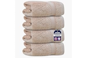 Towelogy 4 Packs Zero Twist Face Cloths 33x33cm - 100% Cotton Washcloths Absorbent & Super Soft Hotel Quality Towels | Oeko-Tex Certified (4, Coffee Brown)
