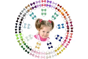 MiDoDo 80pcs 2 Zoll Baby Mädchen Haarschleifen Haargummis Elastisches Stirnband Pferdeschwanzhalter Grosgrain Band Haarband für Kinder Kleinkinder Kleine Mädchen (80pcs - A)