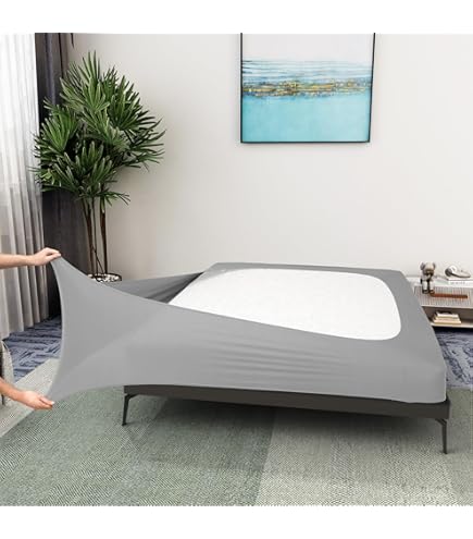 Gonna Da Letto ISZI Per Matrimoniale: In Microfibra, Caduta 35 Cm, Viola, Elastica E Lavabile - Foto 3