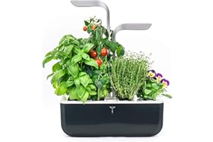 Véritable® Smart (Soft Black Version) - Potager d’Intérieur Fabriqué en France – Jardin Autonome Intelligent avec sa Technologie Adapt’ Light - Livré avec 4 Lingots®