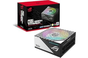 ASUS ROG Loki SFX-L 1200 W Titanium w pełni modułowy zasilacz gamingowy (wentylator 120 mm PWM ARGB, ATX 3.0, PCIe 5.0 Ready, w zestawie kabel 16-pinowy, certyfikat Titanium 80+, standard Lambda +