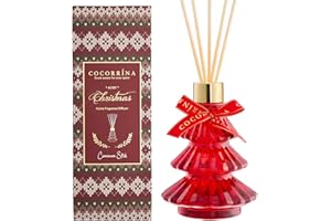 COCORRÍNA Weihnachten Raumduft mit 8 Duftstäbchen 170ml, Cinnamon Stick, Langanhaltend, Home Duft ätherisches Öl Reed Diffusor für Badezimmer Regal Dekoration